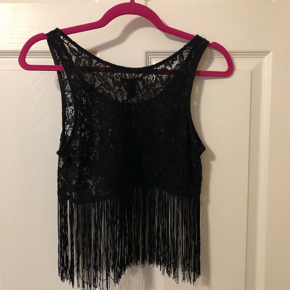 Forever 21 fringed crop top